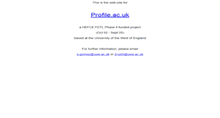 Desktop Screenshot of profile.ac.uk